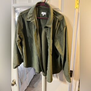 True craft corduroy jacket in olive green 0x
